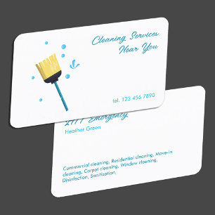 Cleaning Services 24/7 Business Card