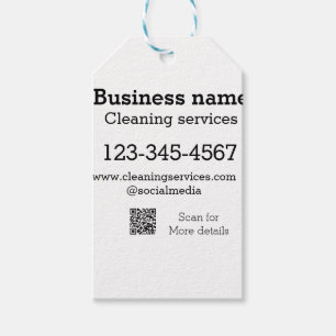Cleaning services add number website email address gift tags