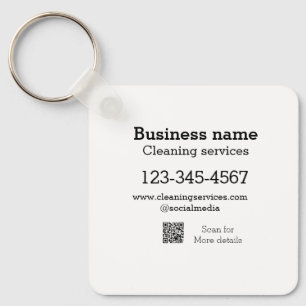 Cleaning services add number website email address key ring