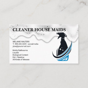 Cleaning Services Bottle Spray Logo Business Card