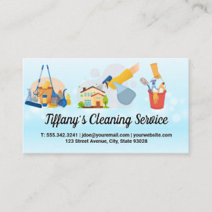 Cleaning Services   Bubbles Business Card