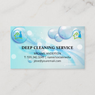 Cleaning Services Bubbles House Maids Business Card