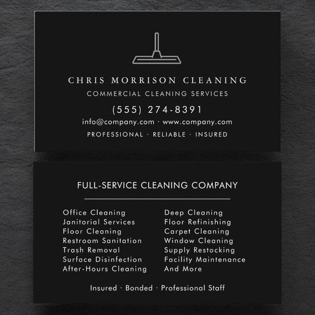 Cleaning Services Business Card (Creator Uploaded)