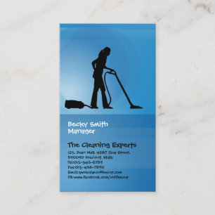 Cleaning Services Business Card Vacuum Cleaner