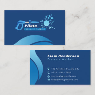 Cleaning Services Business Cards Pressure Washer