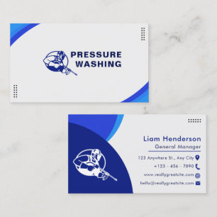 Cleaning Services Business Cards Pressure Washer