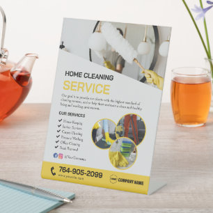 Cleaning Services Custom Pedestal Sign