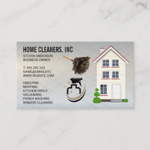 Cleaning Services   Duster Spray Bottle   Resident Business Card