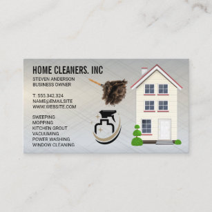 Cleaning Services   Duster Spray Bottle   Resident Business Card