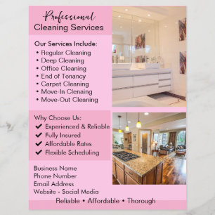 Cleaning Services Flyer   Editable House Cleaning 