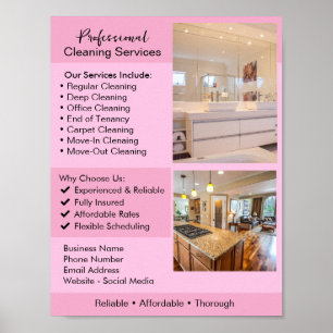 Cleaning Services Flyer   Editable House Cleaning  Poster