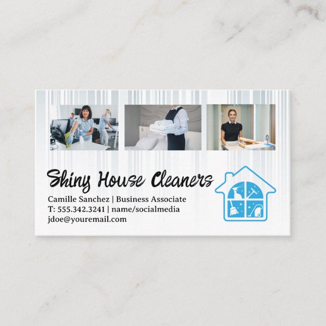 Cleaning Services | Hotel Workers Business Card (Front)