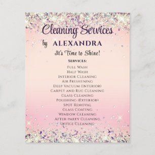 Cleaning Services House Keeping Elegant Glitter Flyer