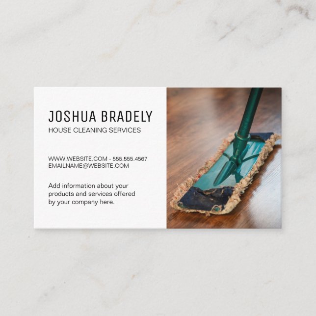 Cleaning Services | Housekeeping Business Card (Front)