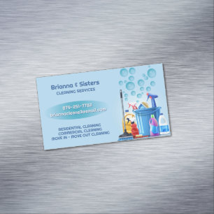 Cleaning Services Magnetic Business Card