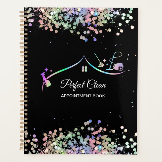 Cleaning Services Maid Appointment Book Planner  (Front)