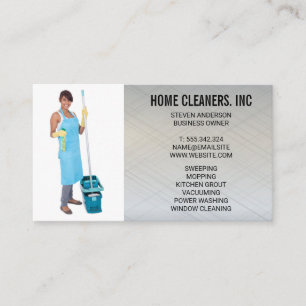 Cleaning Services Maid Business Card