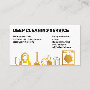 Cleaning Services   Maid Cleaning   Cleaner Icons Business Card