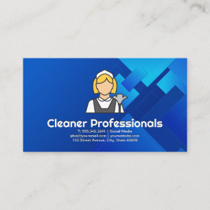 Cleaning Services Maid Janitorial Business Card