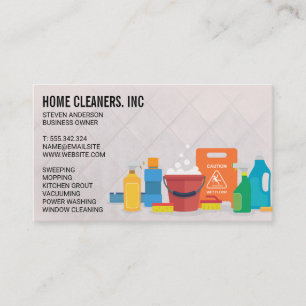 Cleaning Services   Maid Service   Metallic Business Card