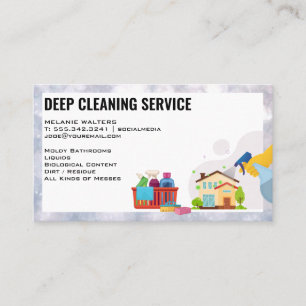 Cleaning Services Maid Spraying House Keeping Business Card