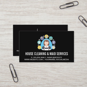 Cleaning Services   Maid Tools and Services Business Card