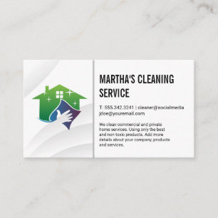 Cleaning Services Maid with Cleaning Home Business Card