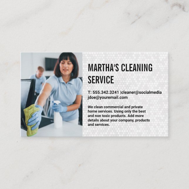 Cleaning Services | Maids Cleaning Office Business Card (Front)
