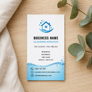 Cleaning Services Professional Logo Business Card
