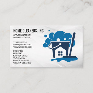 Cleaning Services Sanitising Tools Business Card