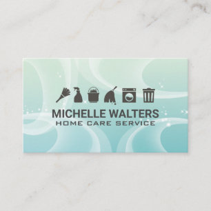 Cleaning Services   Sparkly Background Business Card