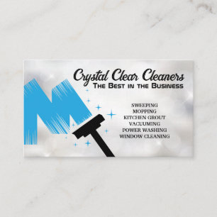 Cleaning Services   Squeegee  Business Card