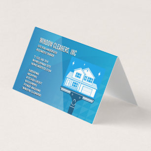 Cleaning Services   Window Cleaners Squeegee Business Card