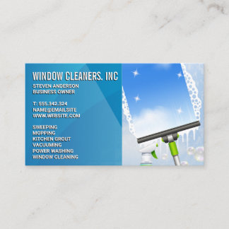 Cleaning Services | Window Cleaning | Squeegee Business Card