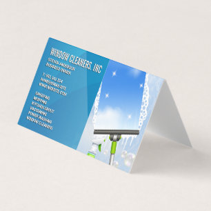 Cleaning Services   Window Cleaning   Squeegee Business Card