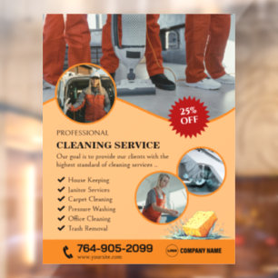 Cleaning Services Window Cling
