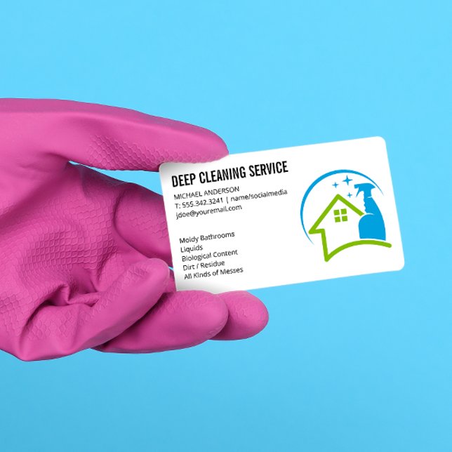 Cleaning Spray | House Cleaner Services Business Card (Creator Uploaded)