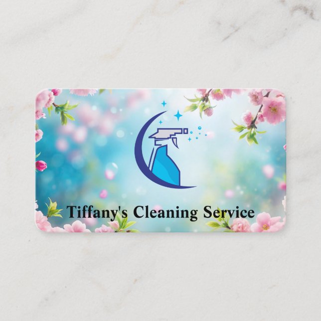 Cleaning Spray Icon | Maid Tools Business Card (Front)