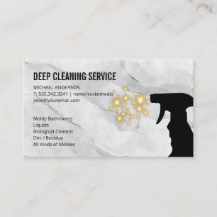 Cleaning Spray Sparkles Business Card