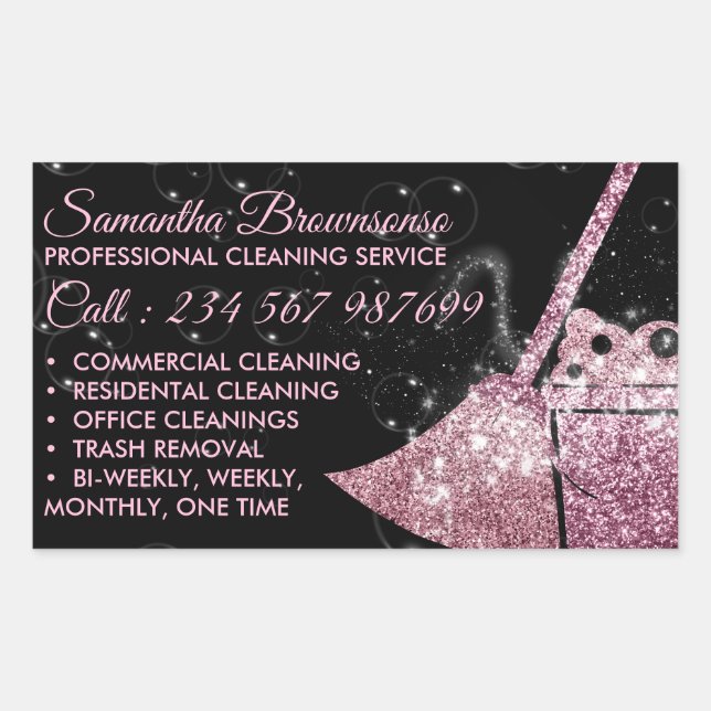 Cleaning Star Rectangular Sticker (Front)