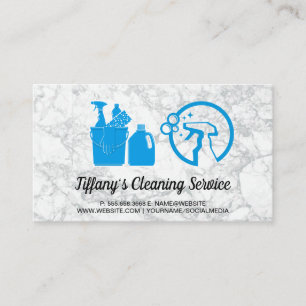Cleaning Supplies Icons Business Card