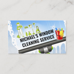 Cleaning Supplies   Squeegee   Sweeper Business Card