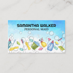 Cleaning Toolkit   Soap Cleaning Bubbles Business Card