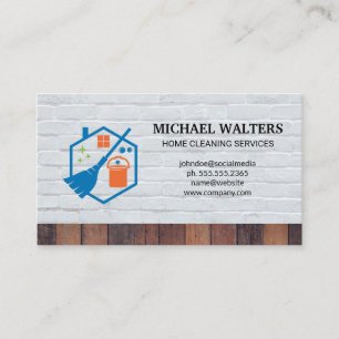 Cleaning Tools   Brick and Wood Business Card