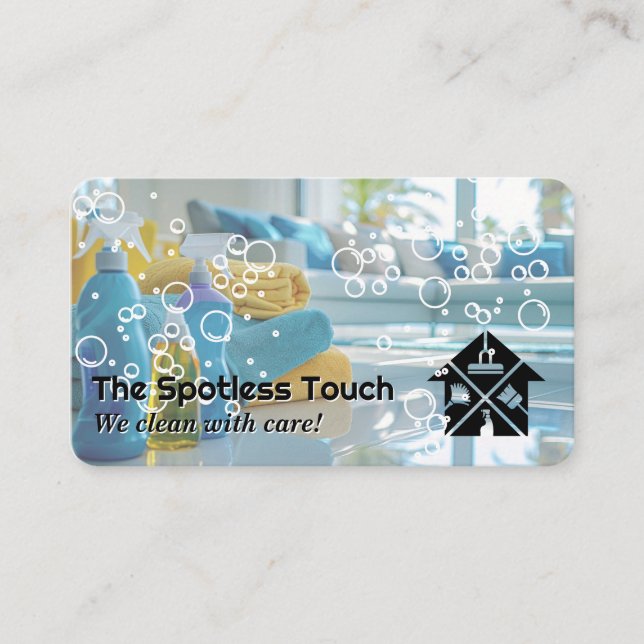 Cleaning Tools | Home Services Business Card (Front)