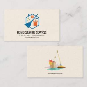 Cleaning Tools Home Services Business Card