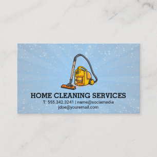 Cleaning Tools Maid Janitor Business Card