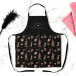 Cleaning Tools Professional Maid & House Cleaning  Apron<br><div class="desc">Professional maid & house cleaning services apron. Our Design features an elegant cleaning pattern that combines: a mop,  bucket,  vacuum,  spray bottle,  and feather duster. Customise with your business name or add your logo. All illustrations and logos are original artwork by Moodthology Papery</div>