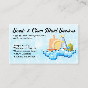 Cleaning Tools   Soap Bubbles Business Card