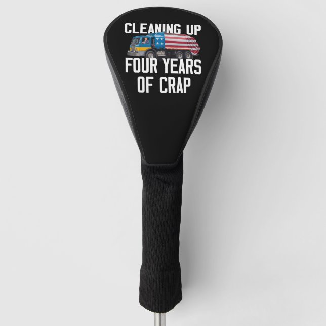 Cleaning Up Four Years Of Crap Trump Garbage Truck Golf Head Cover (Front)